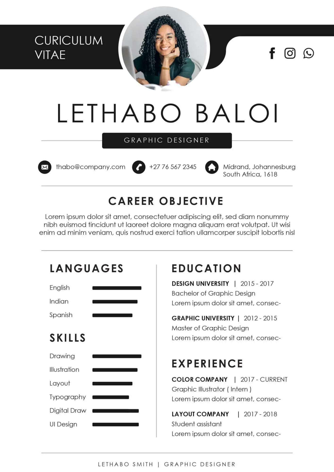 Download free cv template - CVs Portal